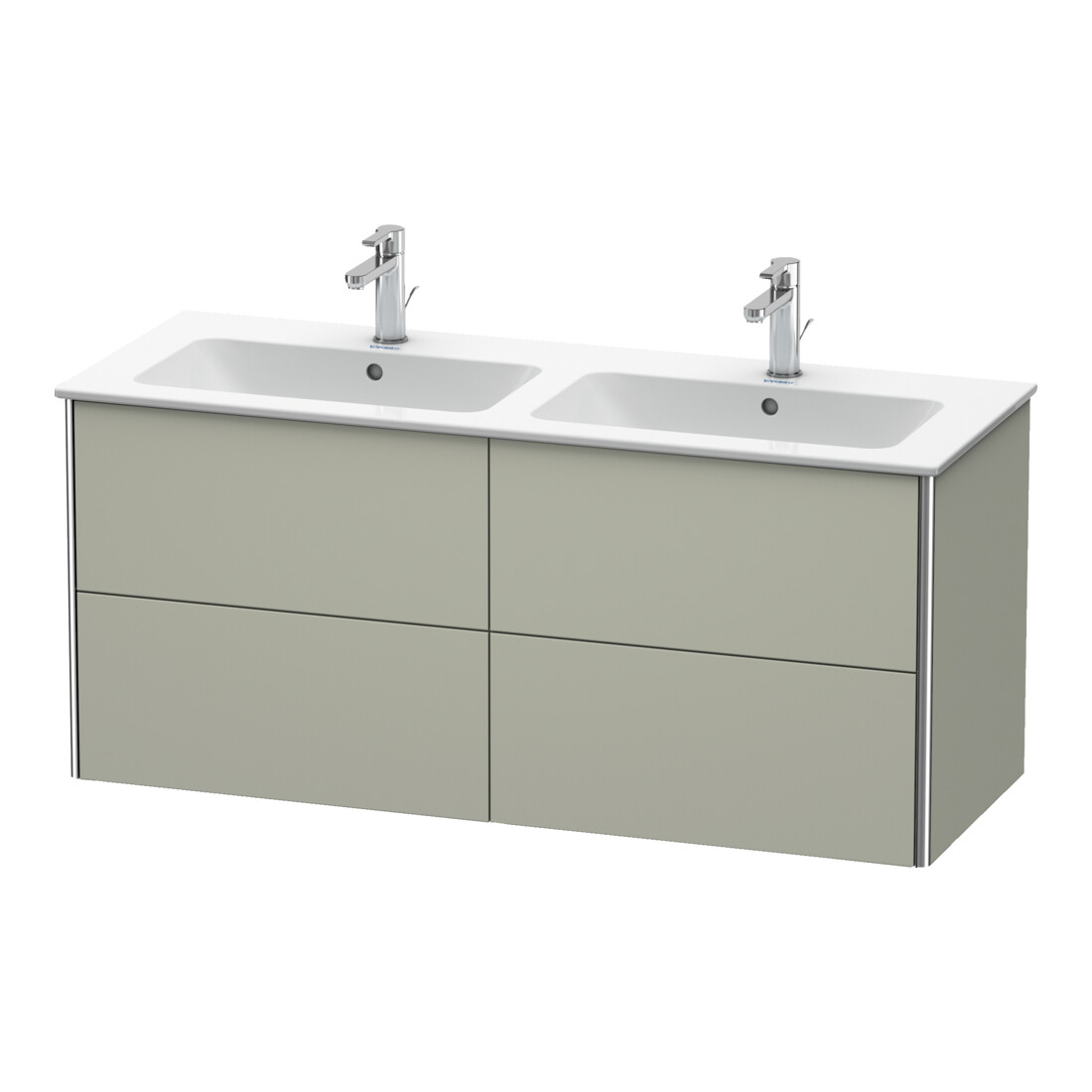 Duravit Waschtischunterschrank XSquare 128x47,8x56cm, 4 La, wandhängend, Tau s-matt