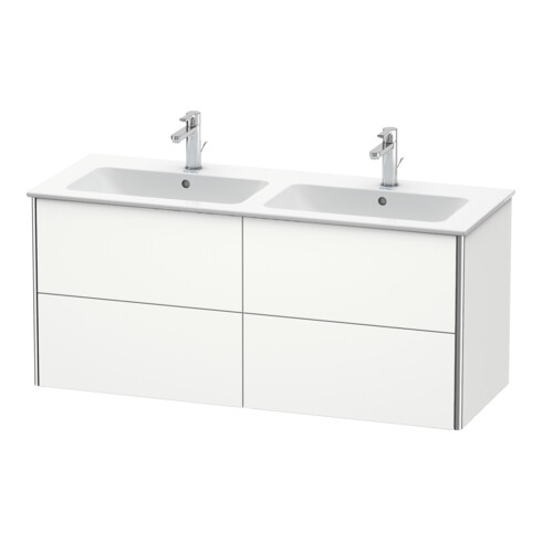 Duravit Waschtischunterschrank XSquare 128x47,8x56cm, 4 La, wandhängend, we s-matt