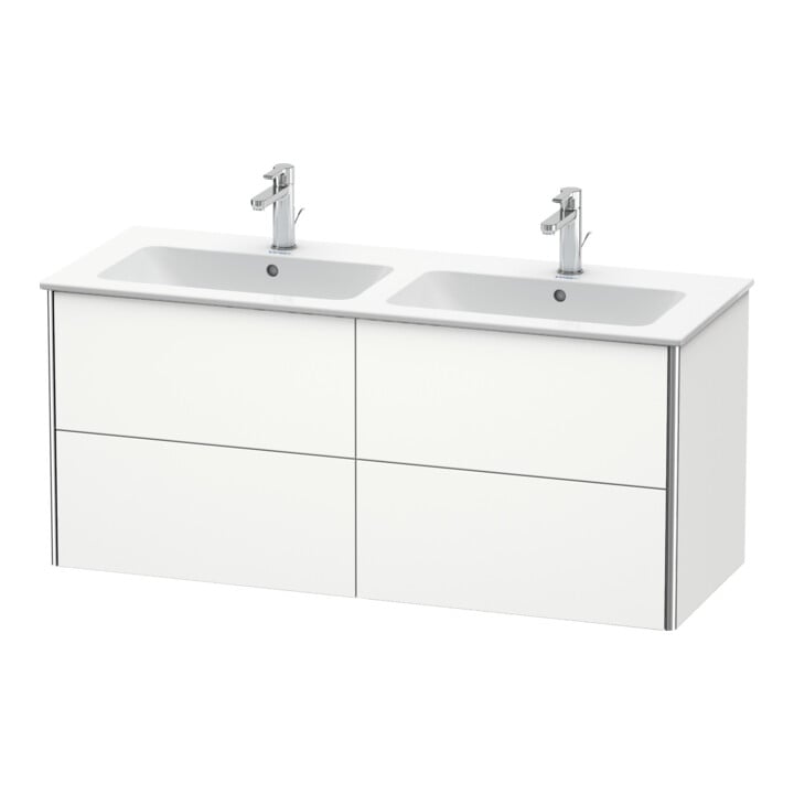 Duravit Waschtischunterschrank XSquare 128x47,8x56cm, 4 La, wandhängend, we s-matt