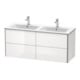 Duravit Waschtischunterschrank XSquare 128x47,8x56cm, 4 La, wd, flan. Gr s-matt-1