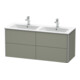 Duravit Waschtischunterschrank XSquare 128x47,8x56cm, 4 La, wd, st-g s-matt