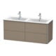 Duravit Waschtischunterschrank XSquare 128x47,8x56cm, 4 Schubk., wandhängend, Leinen-2