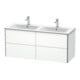 Duravit Waschtischunterschrank XSquare 128x47,8x56cm, 4 Schubk., wandhängend, we matt
