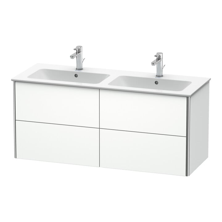 Duravit Waschtischunterschrank XSquare 128x47,8x56cm, 4 Schubk., wandhängend, we matt