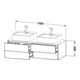 Duravit Waschtischunterschrank XSquare 140x54,8x40cm, 4 La, B bs, wd, graph m