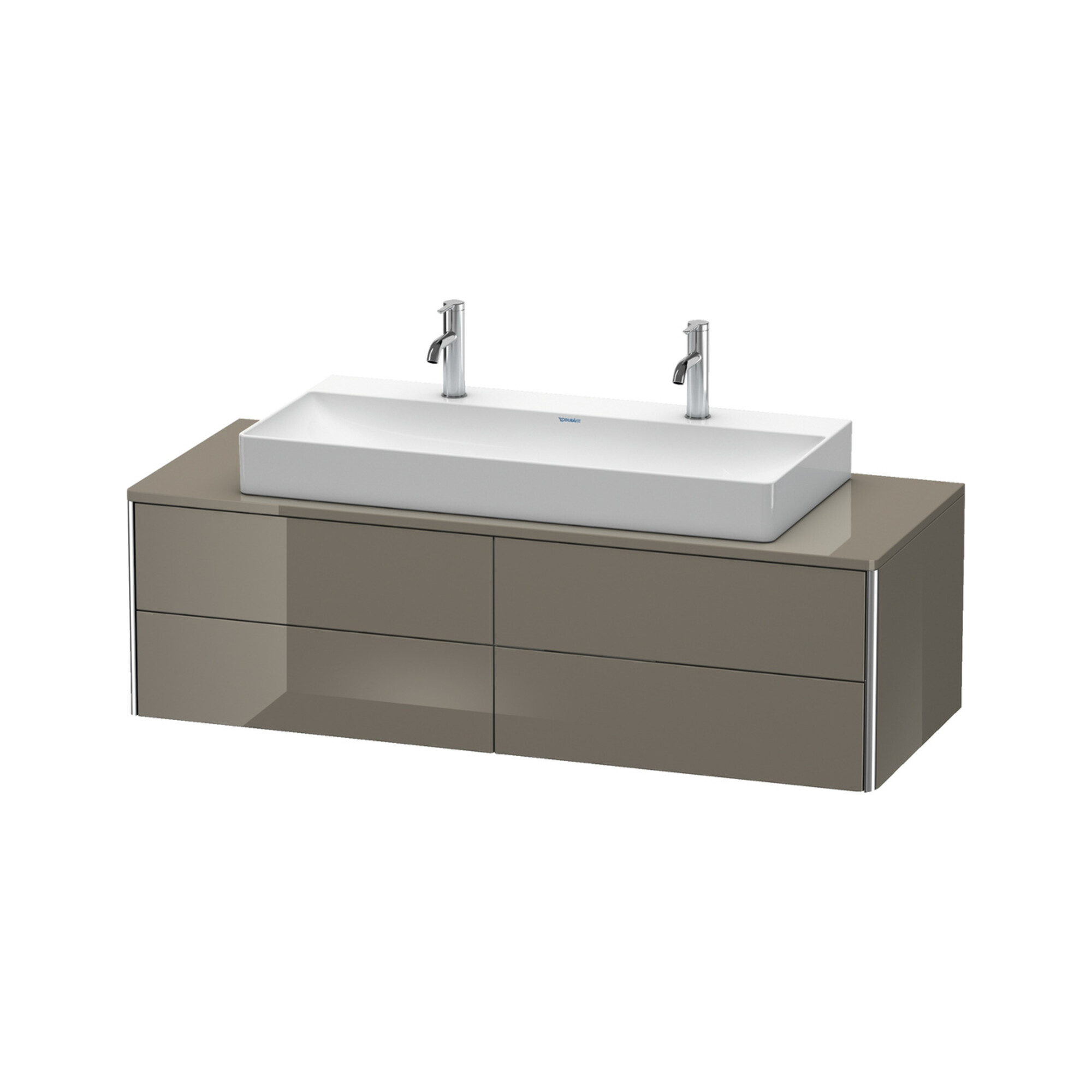 Duravit Waschtischunterschrank XSquare 140x54,8x40cm, 4 La, wandhängend, flan. Gr hgl