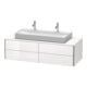 Duravit Waschtischunterschrank XSquare 140x54,8x40cm, 4 La, wandhängend, flan. Gr hgl