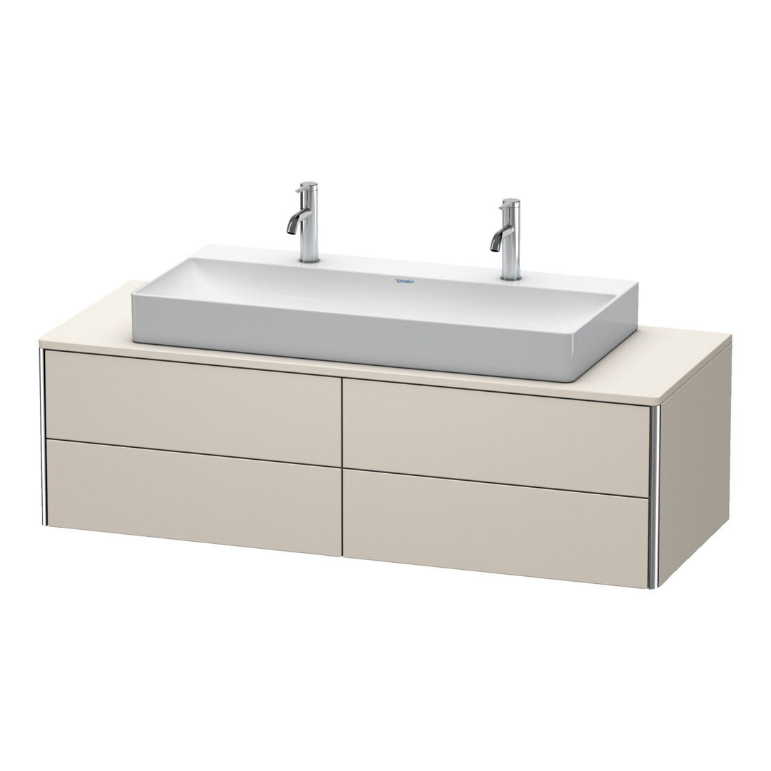Duravit Waschtischunterschrank XSquare 140x54,8x40cm, 4 La, wandhängend, Tau matt
