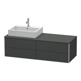 Duravit Waschtischunterschrank XSquare 140x54,8x40cm, 4 La, wd, B li, graph m