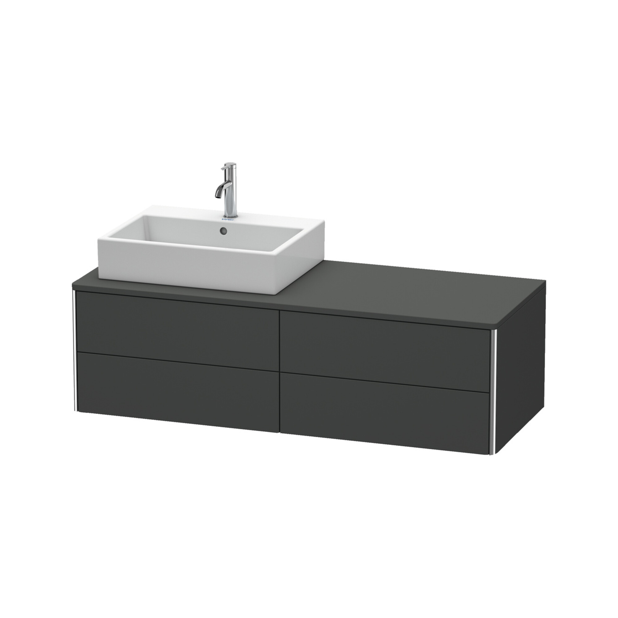 Duravit Waschtischunterschrank XSquare 140x54,8x40cm, 4 La, wd, B li, graph m