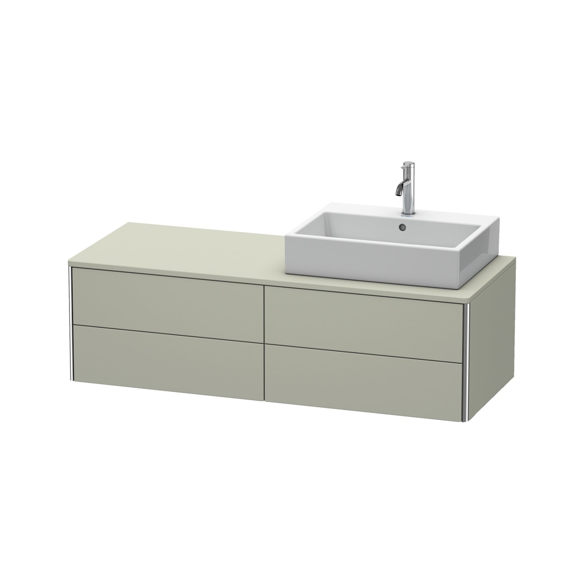 Duravit Waschtischunterschrank XSquare 140x54,8x40cm, 4 La, wd, B r, Tau s-matt