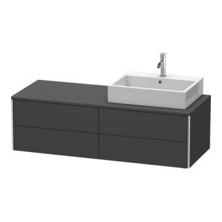 Duravit Waschtischunterschrank XSquare 140x54,8x40cm, 4 La, wd, B re, graph m