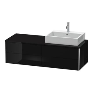 Duravit Waschtischunterschrank XSquare 140x54,8x40cm, 4 La, wd, B re, sw hgl