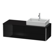 Duravit Waschtischunterschrank XSquare 140x54,8x40cm, 4 La, wd, B re, sw hgl