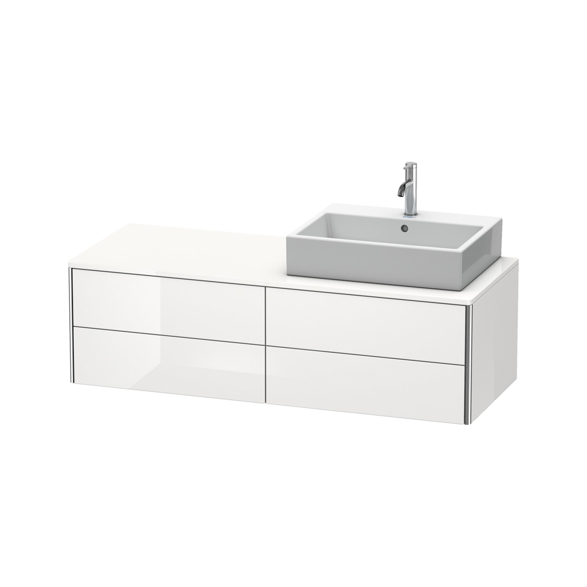 Duravit Waschtischunterschrank XSquare 140x54,8x40cm, 4 La, wd, B re, we hgl