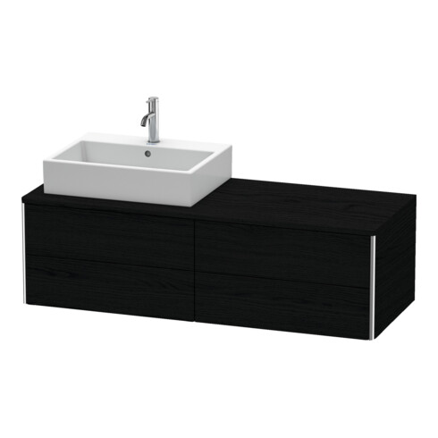 Duravit Waschtischunterschrank XSquare 140x54,8x40cm, 4 La, wd, Beck. li, Ei sw