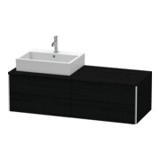 Duravit Waschtischunterschrank XSquare 140x54,8x40cm, 4 La, wd, Beck. li, Ei sw