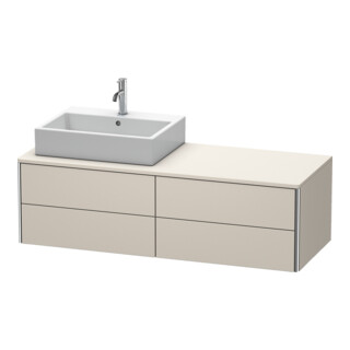 Duravit Waschtischunterschrank XSquare 140x54,8x40cm, 4 La, wd, Beck. li, Tau