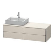 Duravit Waschtischunterschrank XSquare 140x54,8x40cm, 4 La, wd, Beck. li, Tau