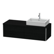 Duravit Waschtischunterschrank XSquare 140x54,8x40cm, 4 La, wd, Beck. re, Ei sw