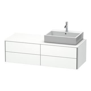 Duravit Waschtischunterschrank XSquare 140x54,8x40cm, 4 La, wd, Beck. re, we m