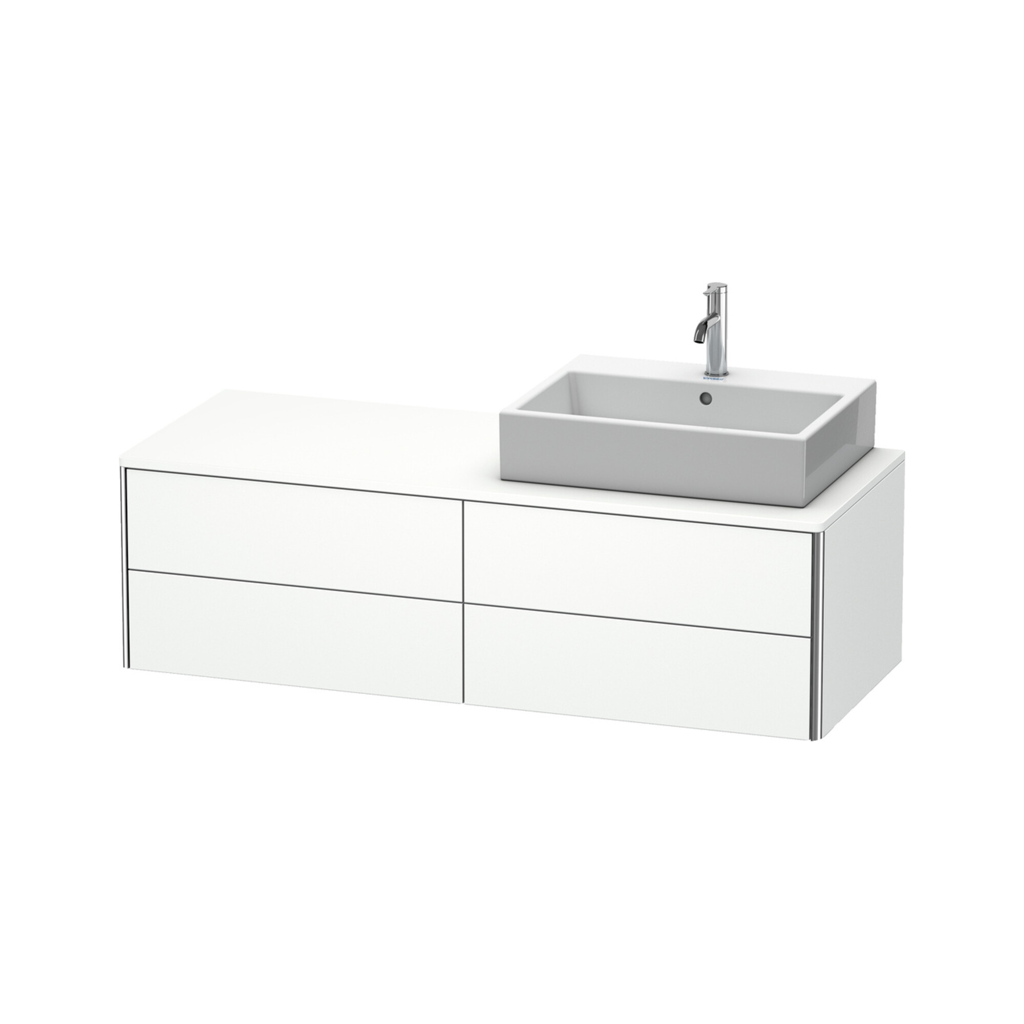 Duravit Waschtischunterschrank XSquare 140x54,8x40cm, 4 La, wd, Beck. re, we m