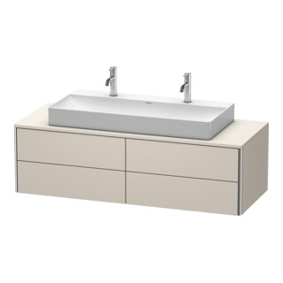 Duravit Waschtischunterschrank XSquare 140x54,8x40cm, 4 Schubk., wandhängend, Taupe