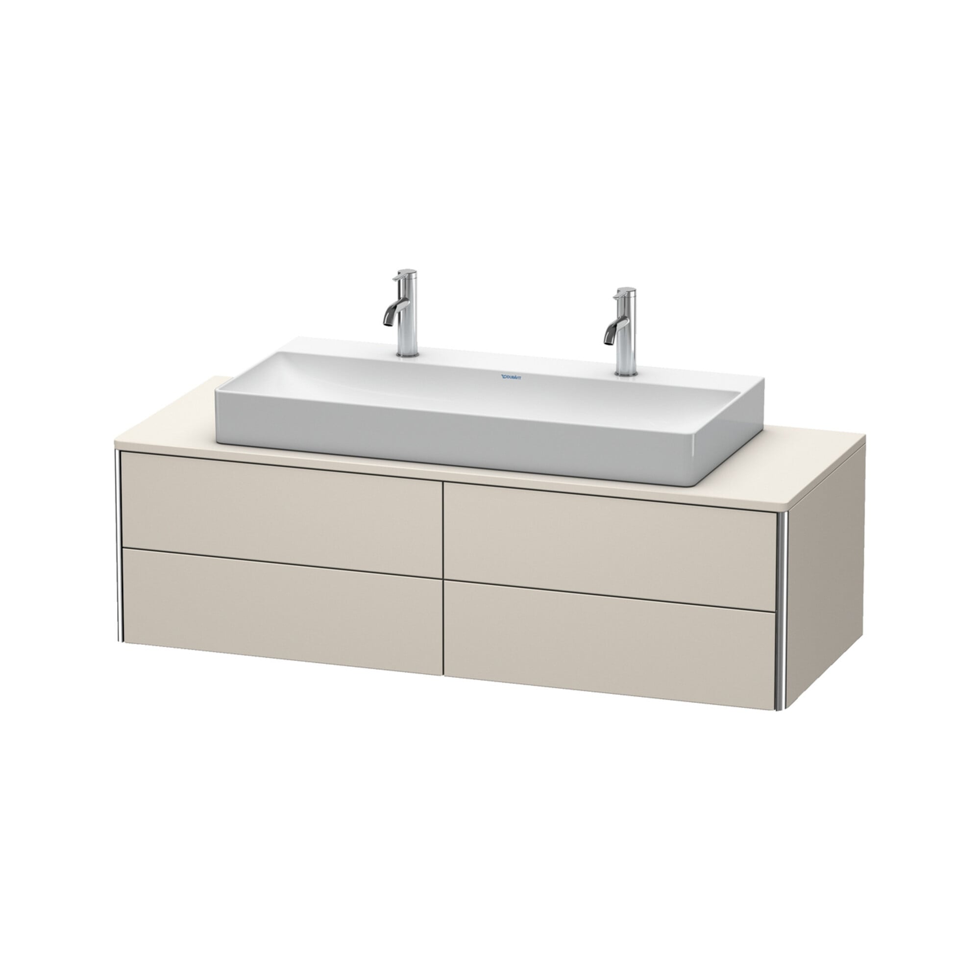 Duravit Waschtischunterschrank XSquare 140x54,8x40cm, 4 Schubk., wandhängend, Taupe