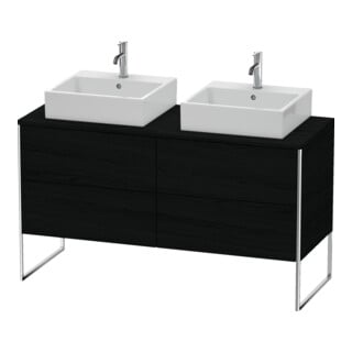 Duravit Waschtischunterschrank XSquare 140x54,8x77,8cm, 4 Ausz., steh., Ei sw