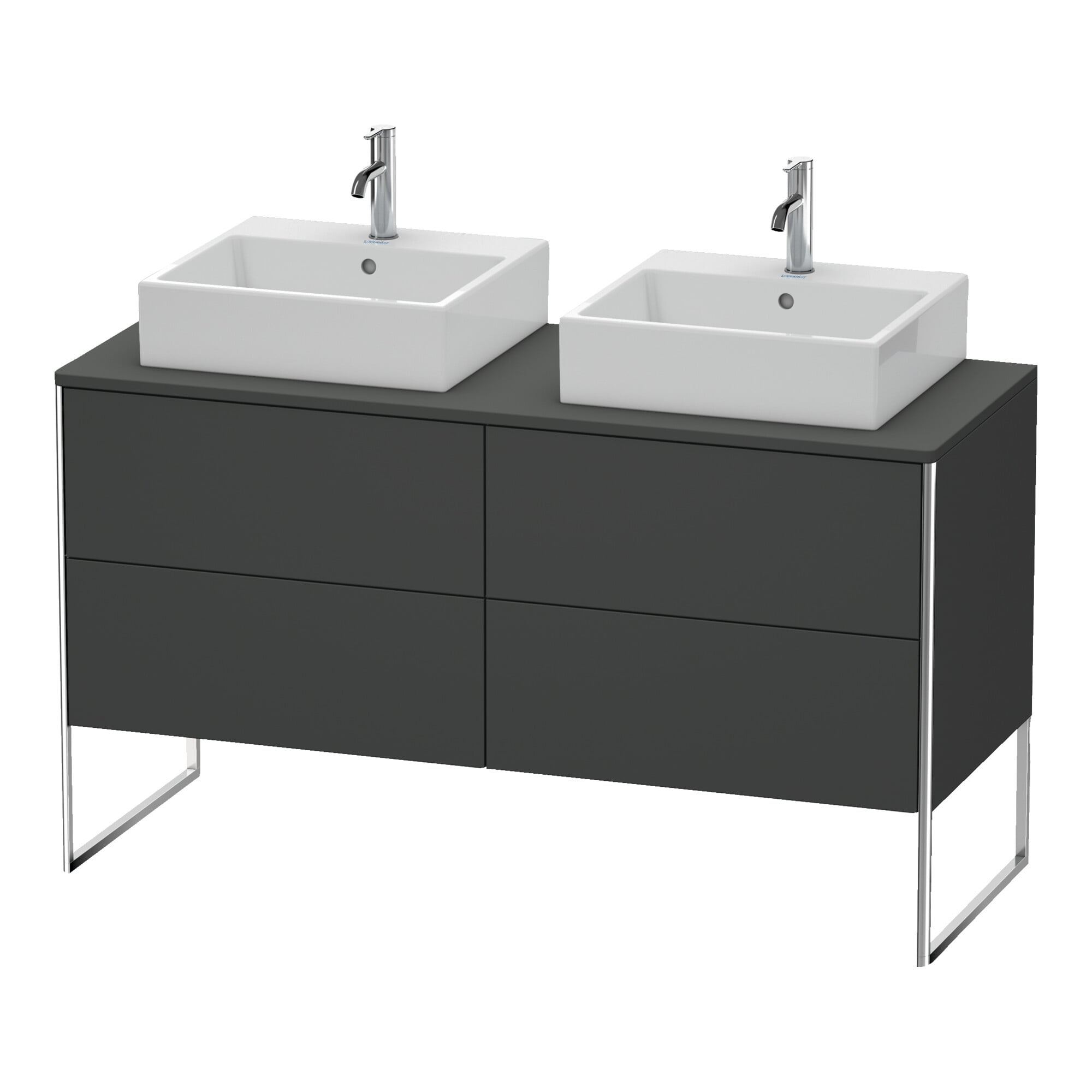 Duravit Waschtischunterschrank XSquare 140x54,8x77,8cm, 4 Ausz., steh., graph m
