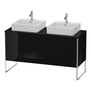 Duravit Waschtischunterschrank XSquare 140x54,8x77,8cm, 4 Ausz., steh., sw hgl