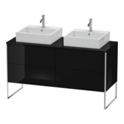 Duravit Waschtischunterschrank XSquare 140x54,8x77,8cm, 4 Ausz., steh., sw hgl