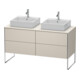 Duravit Waschtischunterschrank XSquare 140x54,8x77,8cm, 4 Ausz., stehend, Taupe-1
