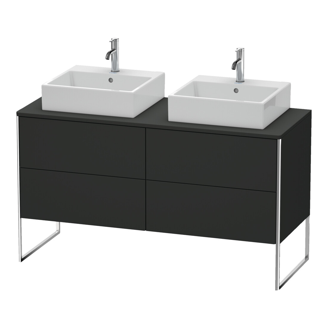 Duravit Waschtischunterschrank XSquare 140x54,8x77,8cm, 4 AZ, steh., graph matt