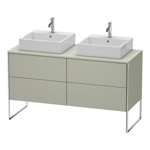 Duravit Waschtischunterschrank XSquare 140x54,8x77,8cm, 4 AZ, steh., Tau s-matt