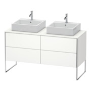 Duravit Waschtischunterschrank XSquare 140x54,8x77,8cm, 4 AZ, steh., we s-matt