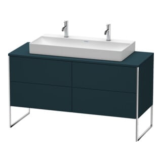 Duravit Waschtischunterschrank XSquare 140x54,8x77,8cm, 4 La, st, blau s-matt