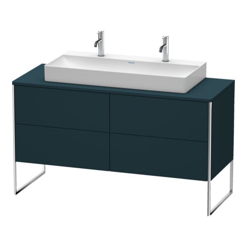 Duravit Waschtischunterschrank XSquare 140x54,8x77,8cm, 4 La, st, blau s-matt