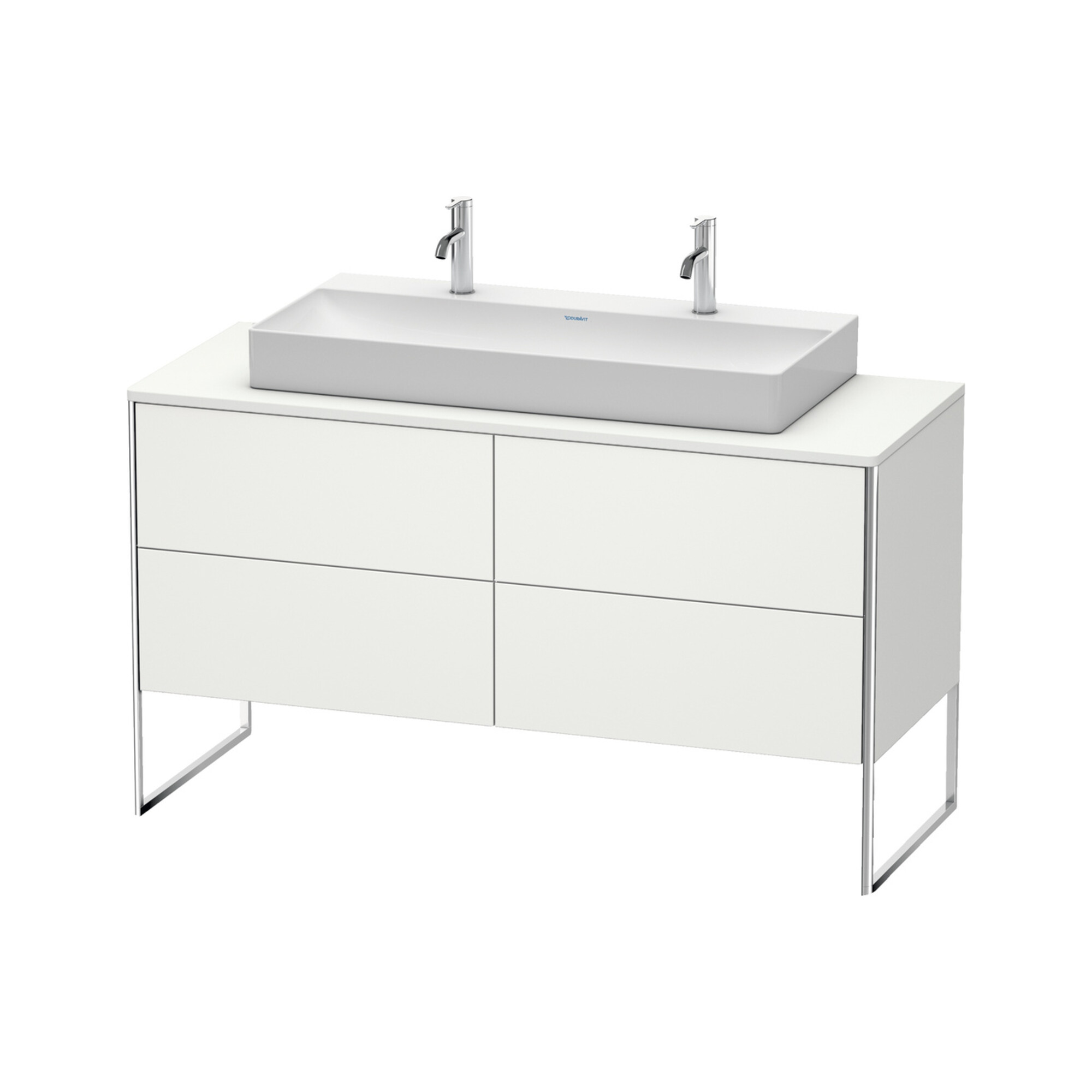 Duravit Waschtischunterschrank XSquare 140x54,8x77,8cm, 4 La, st, No we s-matt