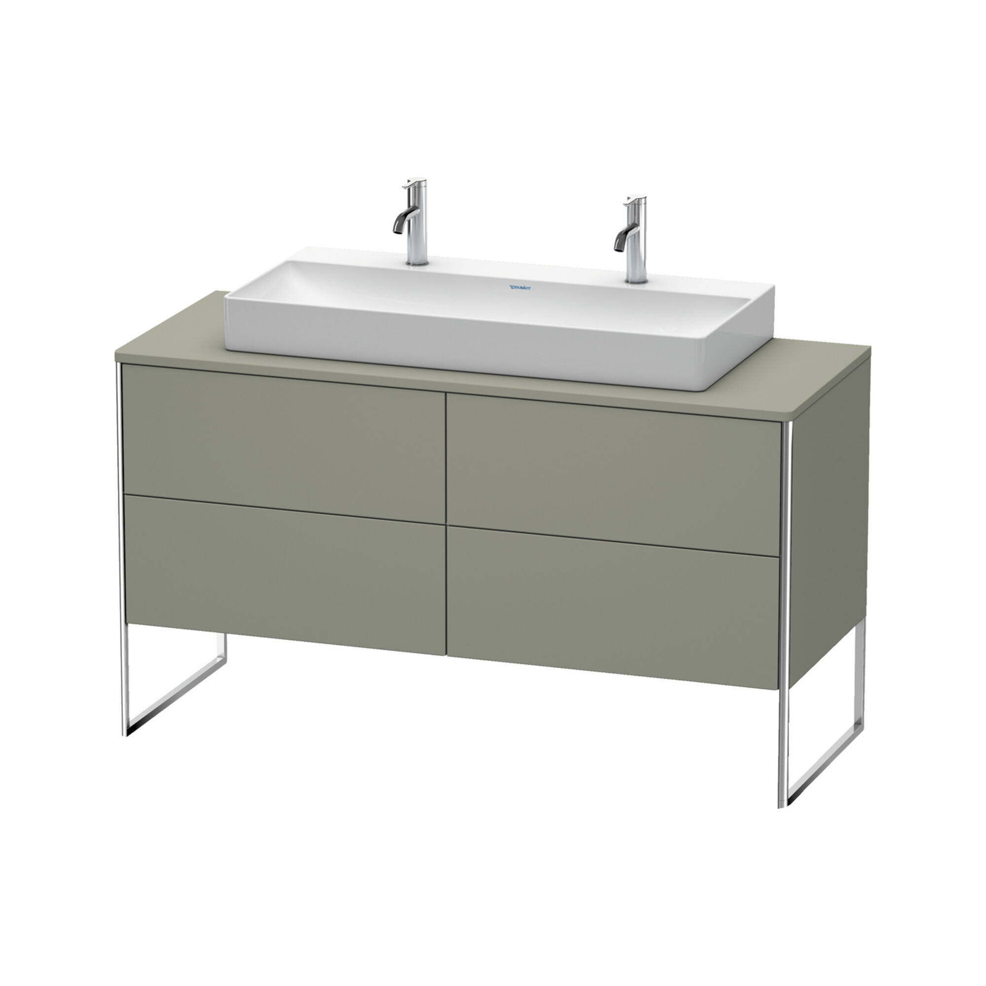 Duravit Waschtischunterschrank XSquare 140x54,8x77,8cm, 4 La, st, st-g s-matt
