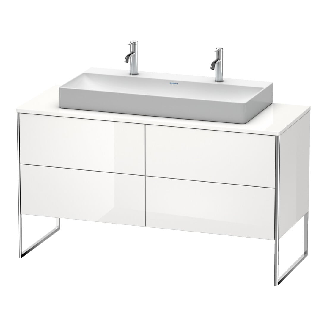 Duravit Waschtischunterschrank XSquare 140x54,8x77,8cm, 4 La, st, st-g s-matt