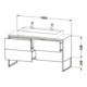 Duravit Waschtischunterschrank XSquare 140x54,8x77,8cm, 4 La, steh., bas. m