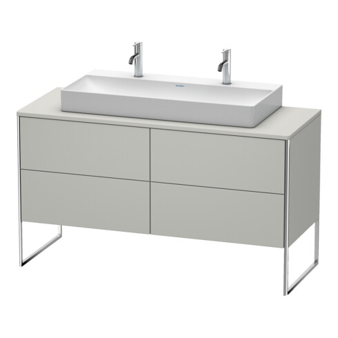Duravit Waschtischunterschrank XSquare 140x54,8x77,8cm, 4 La, steh., betongr m