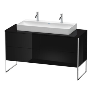 Duravit Waschtischunterschrank XSquare 140x54,8x77,8cm, 4 La, steh., sw hgl