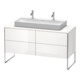 Duravit Waschtischunterschrank XSquare 140x54,8x77,8cm, 4 La, steh., we hgl-1