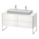 Duravit Waschtischunterschrank XSquare 140x54,8x77,8cm, 4 La, steh., we hgl-1