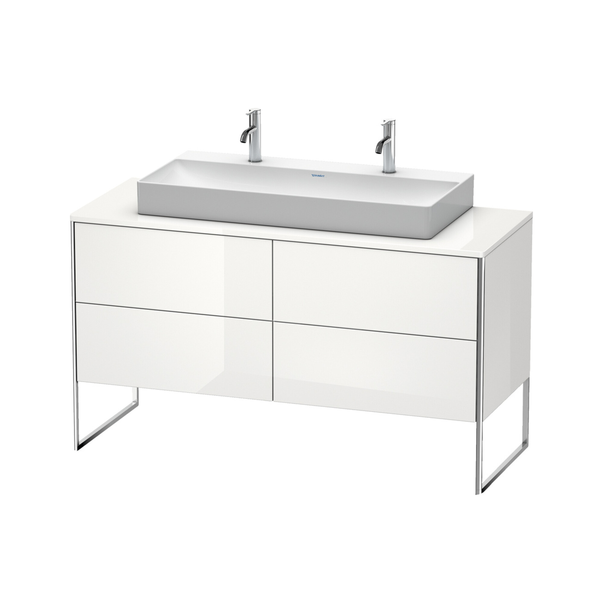 Duravit Waschtischunterschrank XSquare 140x54,8x77,8cm, 4 La, steh., we hgl