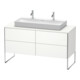 Duravit Waschtischunterschrank XSquare 140x54,8x77,8cm, 4 La, steh., we s-matt-1