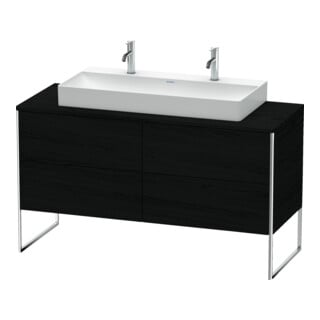 Duravit Waschtischunterschrank XSquare 140x54,8x77,8cm, 4 Schubk., steh., Ei sw