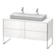 Duravit Waschtischunterschrank XSquare 140x54,8x77,8cm, 4 Schubk., steh., Ei sw-2
